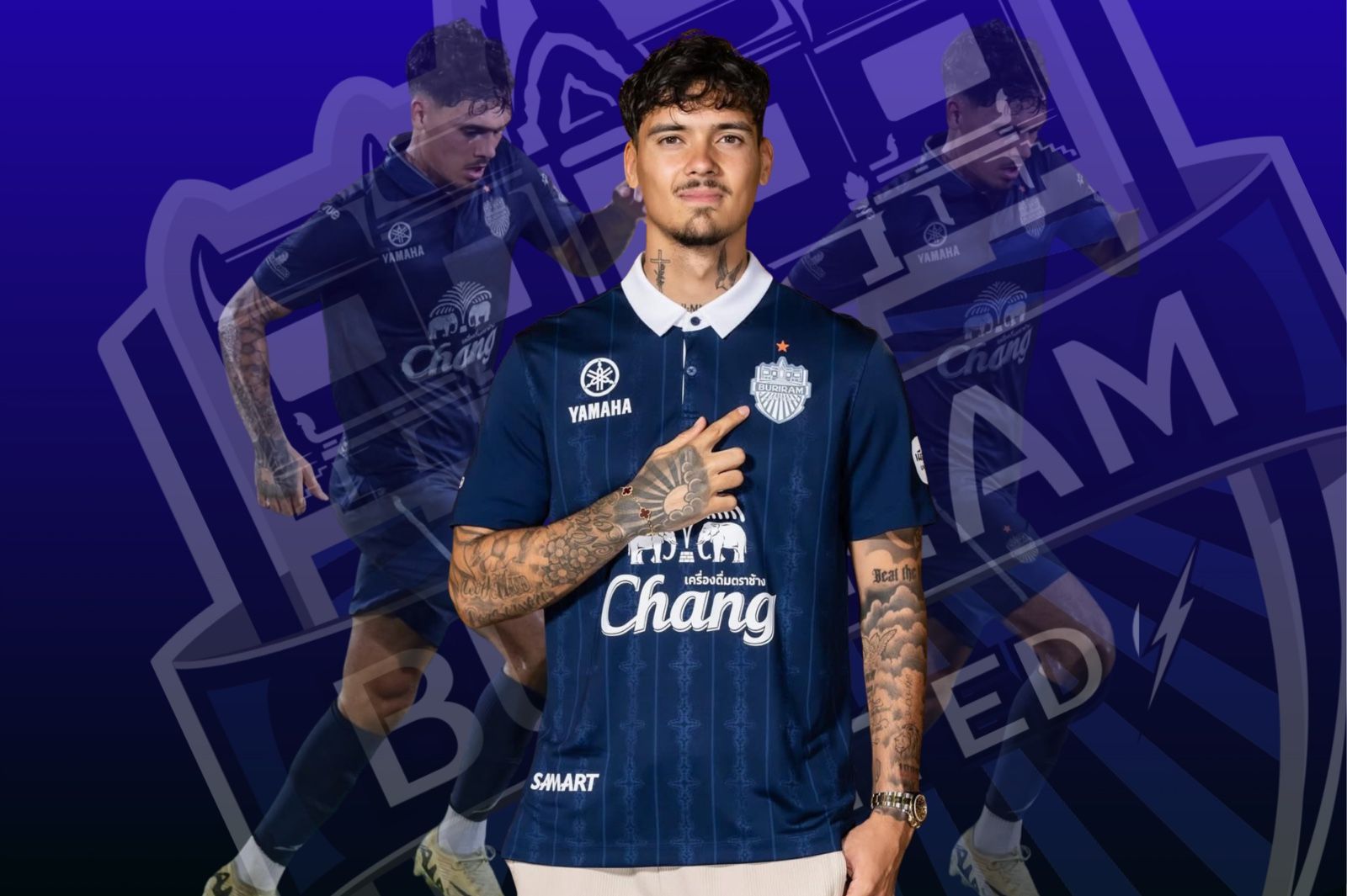 Shayne Pattynama sebagai pemain Buriram United. (Foto: Dok. Buriram United/Grafis: Skor.id)