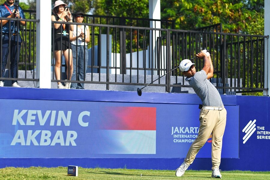 Pegolf asal Indonesia, Kevin C Akbar, saat Jakarta International Championship 2025 di Damai Indah Golf PIK Course, Jakarta, pada 4 Oktober 2025. (Media JAKIC 2025)