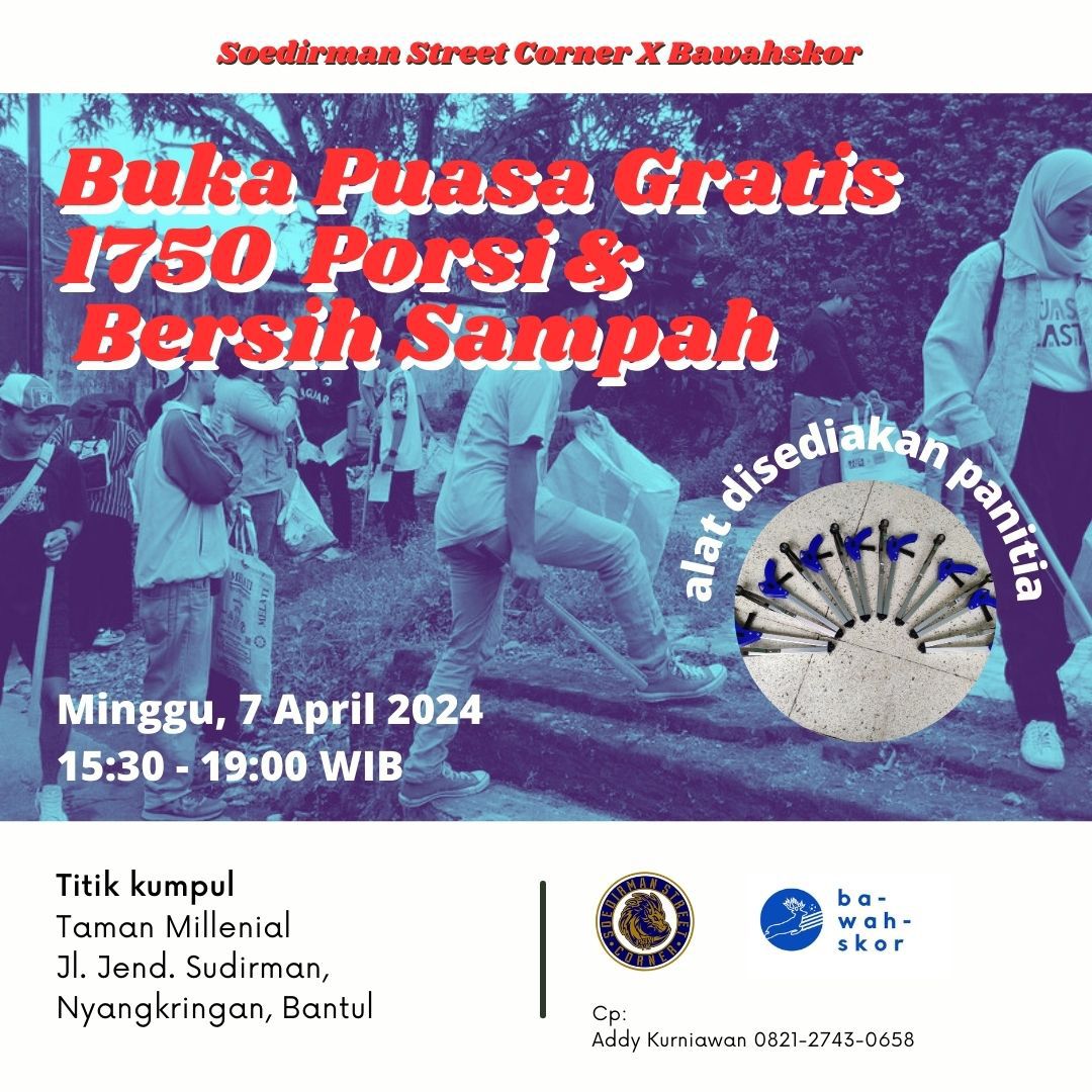 Kegiatan Buka Puasa Bersama dan Bersih Sampah Soedirman Street Corner X Bawahskor. (Dok. SSC)