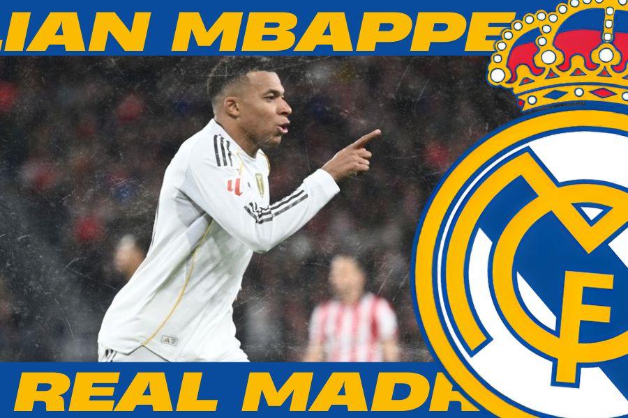 Penyerang Real Madrid, Kylian Mbappe berpeluang pecahkan rekor Cristiano Ronaldo. (Foto: La Liga, Grafis: Deni Sulaeman/Skor.id).