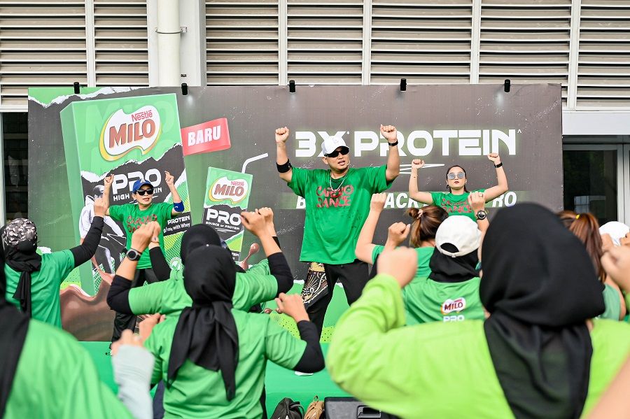 Kegiatan olahraga cardio dance dalam merayakan peluncuran Milo Pro di Gelora Bung Karno, Jakarta, 24 Agustus 2025. (Istimewa)