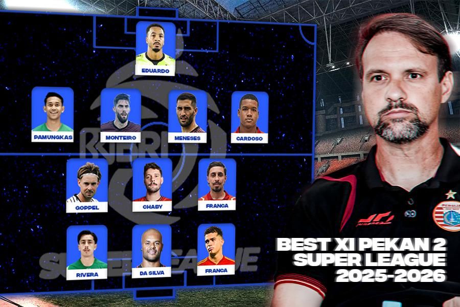 Best XI Pekan 2 Super League 2025-2026. (Grafis: Yudhy Kurniawan/Skor.id)