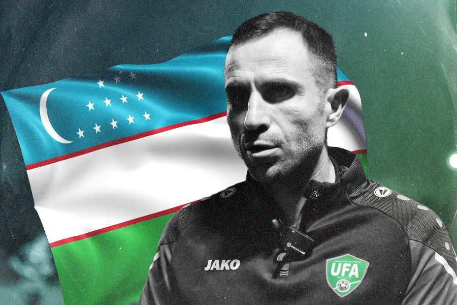 Pelatih Timnas U-23 Uzbekistan (Uzbekistan U-23), Timur Kapadze. (Jovi Arnanda/Skor.id)