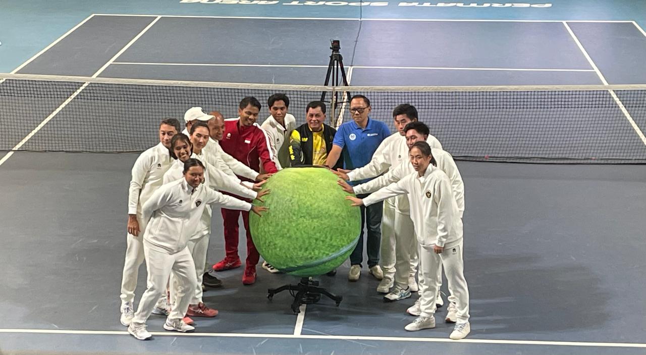PP Pelti resmi membuka kompetisi Pro Liga Indonesia Master 2025 di Lapangan Tenis Indoor PGN, Jakarta, pada 23 Desember 2025. (Taufani Rahmanda/Skor.id)